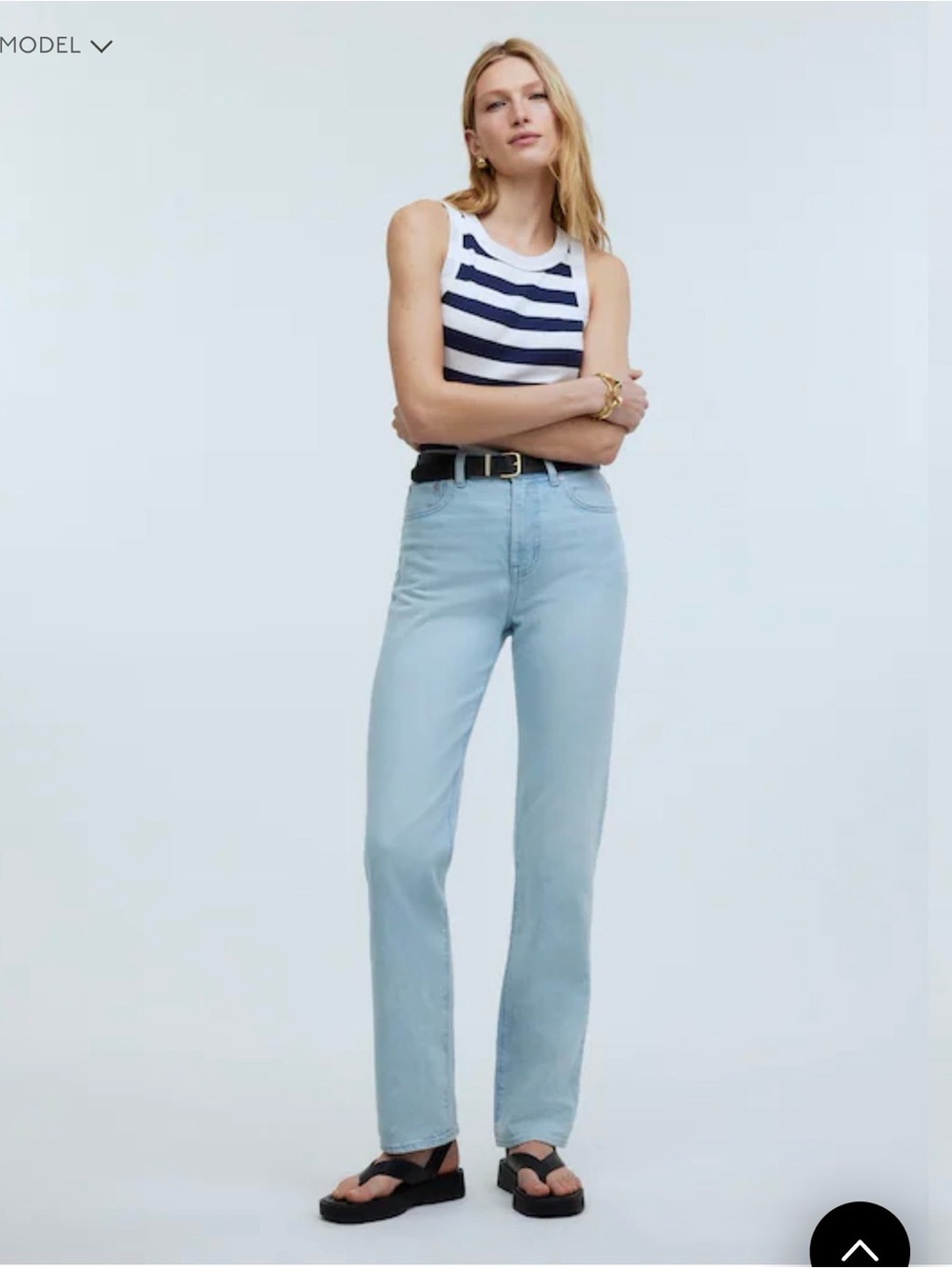 Madewell The ‘90s Straight Jean in Ward Wash- Never Worn